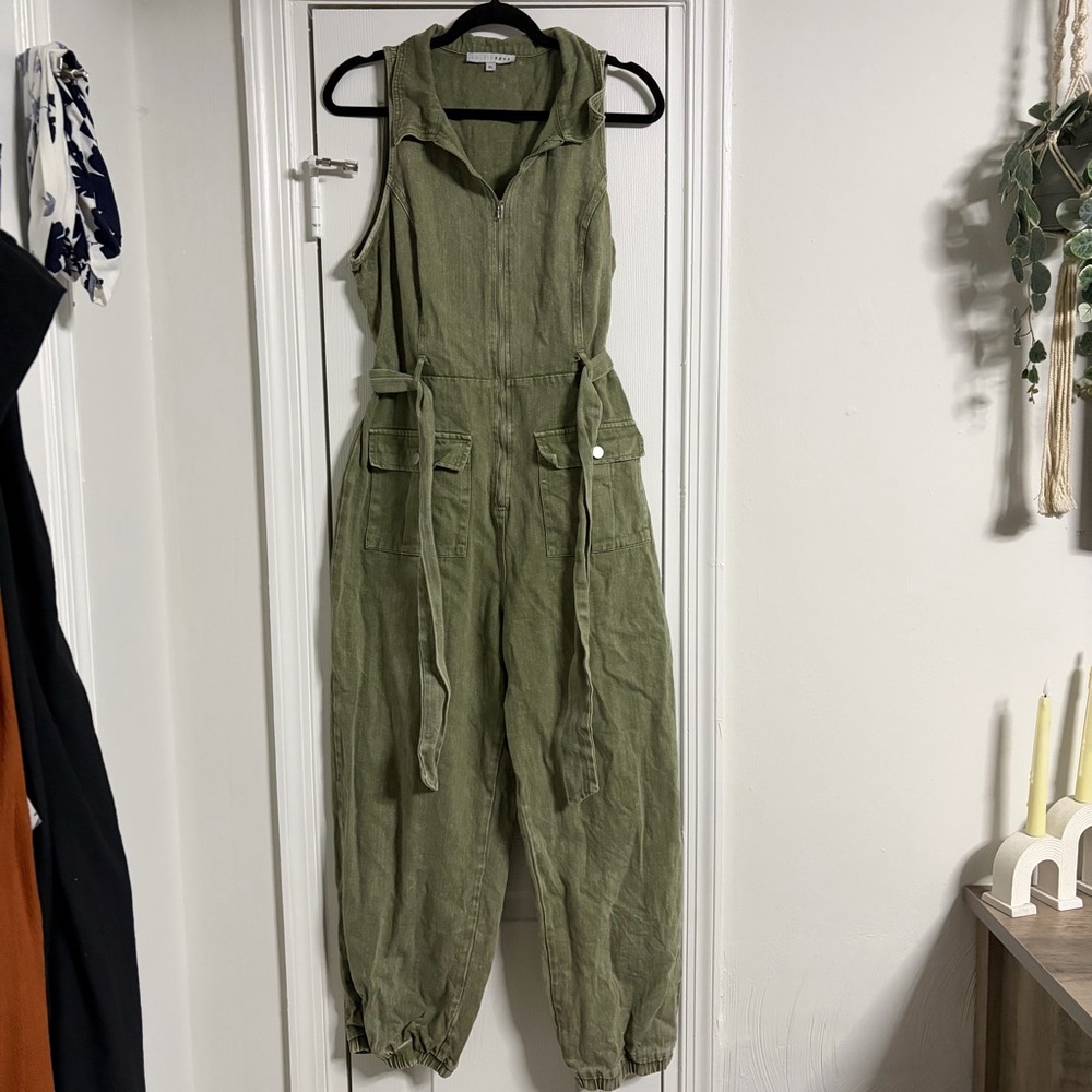 Baltic Born Olive Green Utility Jumpsuit